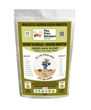 GOATS MILK + BONE BROTH GREEN MAX BLEND* OMEGA 3 & 6 VITAMIN & MINERAL SUPPORT* THE PETZ KITCHEN DOG & CAT